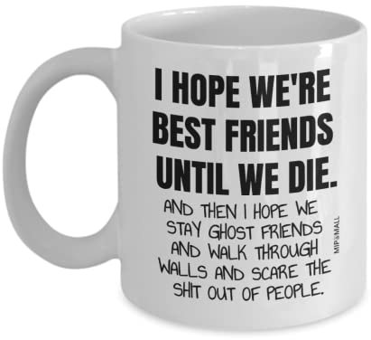 MIPOMALL Best Friend Mug Gifts Cup - Funny Friendship Great Item Present Christmas Birthday Female Male Men Women Him Her Ideas Sister Mothers Day MG0024