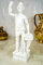 Kremers Schatzkiste Alabaster Deko Figur Dionysos Gott des Weins 25cm Skulptur Statue weiß Bacchus