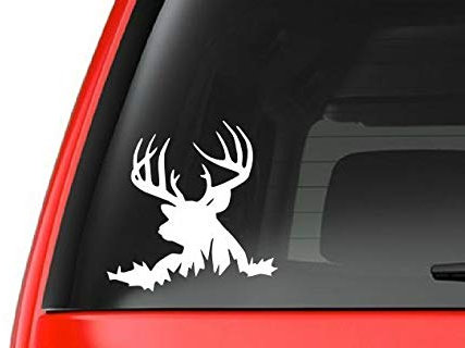 Sticker-Designs 15cm! Klebe-Folie Wetterfest Made-IN-Germany Buck Lying Down Reentier Elch Hirsch D70 UV&Waschanlagenfest Auto-Aufkleber Profi-Qualität!