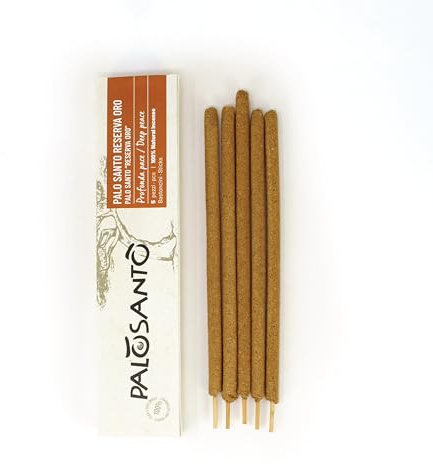 PALOSANTO - Natürliche Palo Santo Weihrauchstäbchen Reserva ORO – 100% natürlich – Weihrauchsticks aromatisiert – Ideal für Meditation und Yoga - 5 Räucherstäbchen