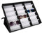glasvitrine Sonnenbrille Box 18 Gitter Brille Vitrine Sonnenbrille PU Leder Aufbewahrungsbox Organizer Brille Schmuck Vitrine Mehrere Brillen Vitrine für Frauen Männer