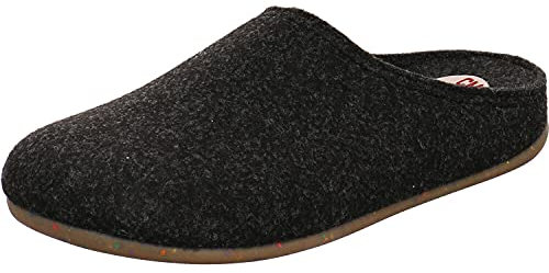 Herren Hausschuh von cm Confort aus nachhaltigem Polyester aus PET Flaschen in Grau, Wechselfußbett. anthrazit Gr. 40