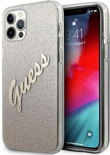 Guess GUHCP12LPCUGLSGO Hülle Vintage Glitter Collection für iPhone 12 Pro Max, Gold