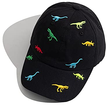 iNszkoos 2-6 Jahre Kinder Dinosaurier Baseball Cap Baseballkappe Junge Mädchen Sommer Baseballmütze Sonnenhut Unisex Kinder Baumwolle Bestickt UV Schutz Hut Golf Sport Schirmmütze