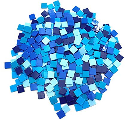 Armena SL1002 - Pietre per mosaico, in acrilico, 1 x 1 cm, colore: Blu