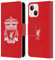 Head Case Designs Officially Licensed Liverpool Football Club Red 2 Crest 1 Leather Wallet Case Compatible With Apple iPhone 13 Mini