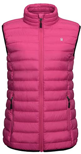Little Donkey Andy Gilet de golf léger et chaud pour femme pour la randonnée et le voyage décontracté, Diluant rose, M
