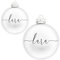 Coverlounge Christbaumkugel personaliert aus Glas | Weihnachtskugel mit Name| Ø 6cm oder 8cm in Weiß (Matt) | für Weihnachten