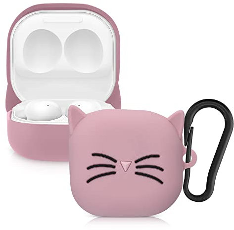 kwmobile Custodia per Samsung Galaxy Buds 2 Pro/Buds 2 / Buds Live Cover - Protezione Resistente per Auricolari Wireless - in Silicone Antigraffio - gatto