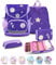 Belmil Premium Compact Plus ergonomisches Schulranzen Set 5 - teilig, AGR, Brustgurt, Hüftgurt, Magnetverschluss (405-41/P/S) (Dahlia)