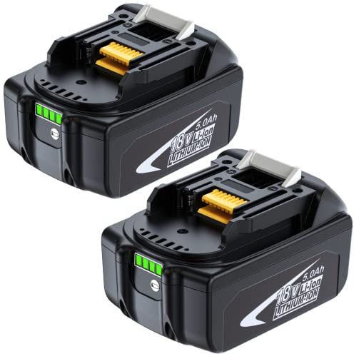 Remplacement pour Makita 18V 5.0Ah, Batterie de Remplacement Makita 18V BL1860B BL1820B 1830B 1840B 1850B, Compatible avec Les Outils Makita 18V s'adapte au Chargeur Original Makita