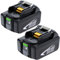 Ricambio per Makita 18V 5.0Ah, Ricambio Makita 18 Volt BL1860B batterie BL1820B 1830B 1840B 1850B, Compatibile con Strumenti Makita 18V Adatto a Caricabatterie Originale Makita 18V