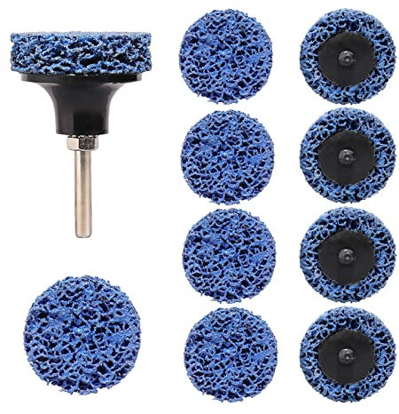 Shineboc Grinding Discs, 10 Pcs 2 Inch 50mm Nylon Discs Stripping Wheel, Rust Removal Grinding Disc for Metal Steel Grinding Polishing (Blue)