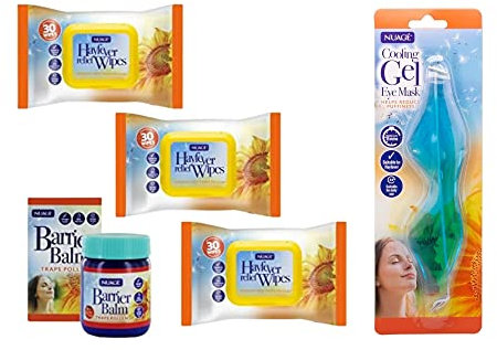 PHG Nuage Hayfever Relief Wipes - Allergy Relief, Natural Remedy for Hayfever with Barrier Balm and Eye Mask| Multipack (3)