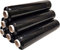 Straame Heavy Duty Strong Pallet Wrap Cling Film Packaging for Industrial, House Moving, Packing, Furniture Wrapping, Storage - Tear Resistant - Water & Moisture Proof 400mm x 250m (Black, 2 Rolls)