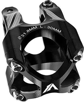 F Fityle Fahrradlenkervorbau MTB Short 30mm Bike Bridge 31.8 Cycling Stem Riser, Schwarz