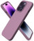 ORNARTO Compatible with iPhone 14 Pro Case 6.1, Slim Liquid Silicone 3 Layers Full Covered Soft Gel Rubber Case Cover 6.1 inch-Lilac Purple
