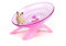 Roue d'exercice silencieuse de 17,8 cm pour hamster syrien, hamster, soucoupe volante, roue de course silencieuse pour gerbille, chinchilla, cochon d'Inde, souris, hérisson, petits animaux (rose)