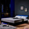 Home Deluxe - LED Bett Astro - Schwarz, 180 x 200 cm - inkl. Matratze und Lattenrost I Polsterbett Design Bett inkl. Beleuchtung