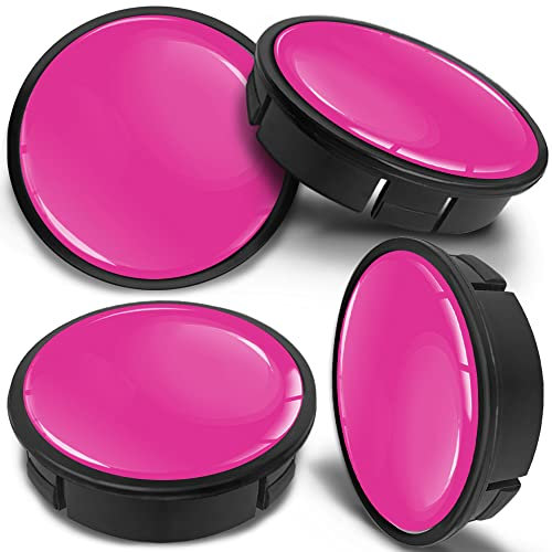 SkinoEu 4 x 60mm Coprimozzi Coprimozzo per Centro Universale Copricerchi Tappi per Ruote Cerchi in Lega Colore Rosa CX 68