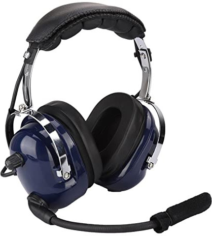 Piloten-Headset mit 24 DB Rauschunterdrückung, Dual-Plug-Luftfahrtkopfhörer mit Winddichtem Mikrofonschaum, Universeller 3,5-mm-Klinkenstecker für Klare Kommunikation