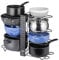 Innoteck Essentials Pots and Pans Organiser Rack with 8 Adjustable Dividers - Expandable Pan Lid Stand Storage Holder for Kitchen Cupboard Cabinet Pantry - Matt Black 54.5 x 20 x 42cm