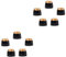 Toyvian 10pcs Gold Guitar Amplifier Knobs Set Black Base Fits Amplifiers and Easy to Use Volume Tone Control Knobs