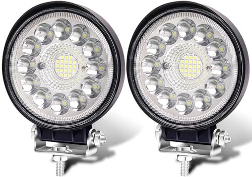 NWpangu 2 Pcs Rond Phare de Travail LED, 4 Pouces 99W 12V 24V Luce de Travail LED Projecteurs Lumière Blanc Feux Anti-Brouillard pour Camions 4x4 Tracteur Offroad Voiture.