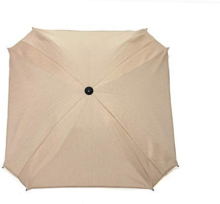 Skyline New Sonnenschirm für Kinderwagen, mit flexiblem Befestigungsarm, Sonnenschirm mit UV-Schutz, Durchmesser 70 cm (Hellbeige)