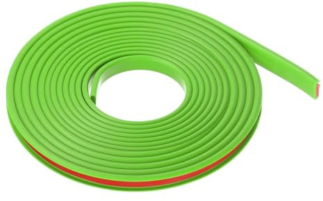 sourcing map Bande de protection autocollante en TPE flexible en forme de U, Baguette de finition pour réparation de meubles, armoires, tables, 9 mm x 5 000 mm, vert