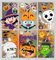 Halloween Dekoration Cartoon Fensterbilder PVC Aufkleber Doppelseitige Wiederverwendbar Niedliche Monster Halloween Aufkleber für Halloween Deko Kinder