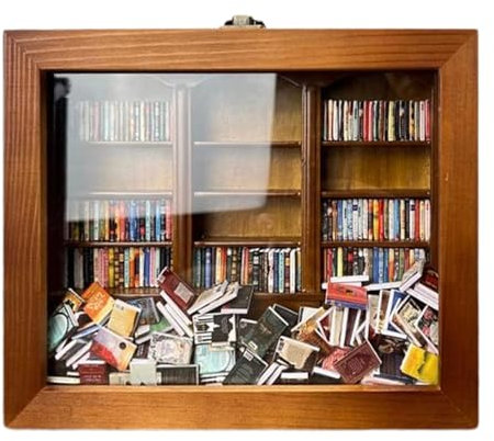 Bücherregal Kunststoff Bücherregal Holz Vitrine Miniatur Bücherregal Holzregal klein Bücherregal Holzregal Holzregal Schaukasten Vitrine zum Stressabbau Bücherregal