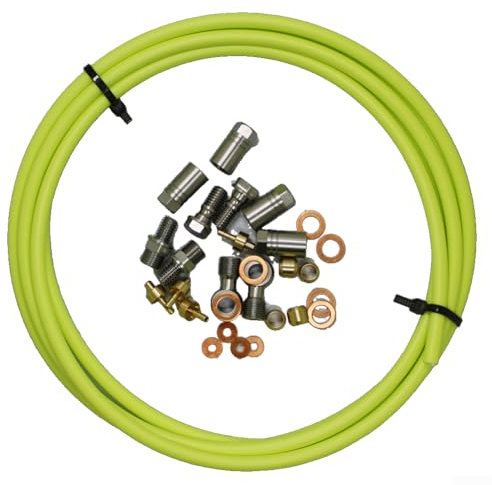 Hydraulische Fahrradbremsleitung mit Olivenanschluss-Einsatz, hydraulischer Scheibenbremsschlauch, Fahrrad-Hydraulische Scheibenbremse, Ölleitung für Mountainbike-Fahrt (grün)