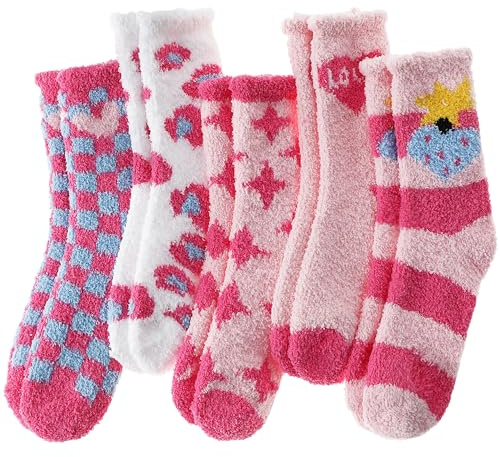EBMORE Womens Fluffy Fuzzy Socks Slipper Bed Comfy Soft Cabin Fleece Cosy Stocking Fillers Plush Winter Christmas Mum Mothers Day Gifts for Ladies