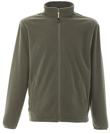 Generico Pile Uomo antipilling Felpa con Zip Lunga Modello Copenaghen (IT, Testo, XXL, Regular, Regular, Verde Militare)