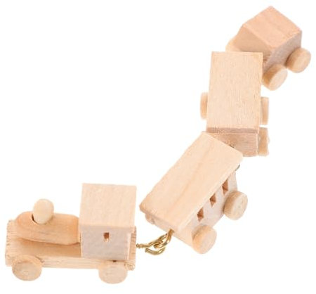 JOINPAYA Züge Spielzeug Miniatur Holzbahn Dekoration Für Puppenhaus Nostalgisches Mini Zug Für Ideal Als Schreibtisch Deko Oder Für Festliche Anlässe Spielzeug Zug