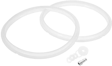 Cabilock Pressure Cooker Sealing Ring and Float Valve Replacement Set for 4l 5l 6l Electric Cookers Rubber Liner 7pcs Kitchen Spare Parts for Home Supplies