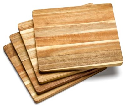 iWerk® – 4er-Bundle Schneidebretter aus Akazie 25 × 29 cm | 4 x goße Küchenbretter aus nachhaltigem Akazienholz | Geölte Schneidebretter aus Holz für Küche & Gastro entdecken