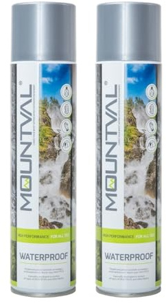 Mountval Spray Impermeabilizante Repelente al Agua contra la Humedad y la Suciedad para Equipamiento de Exterior, Waterproof