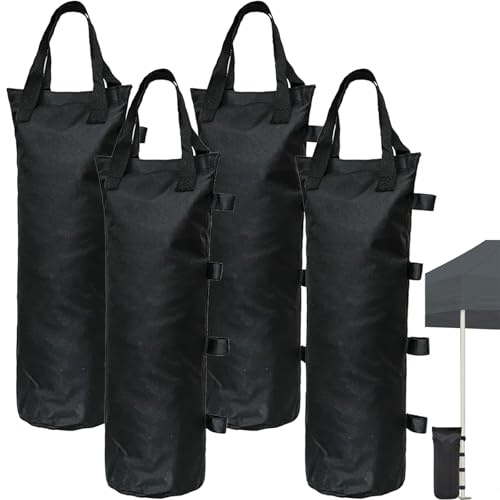 4 Pieza Pesos para Carpas, Bolsa Arena Oxford 800D Plegable Exteriores, Sacos Rellenar Carpa Portátiles, Bolsas Peso Pabellón para Cenadores, Tiendas, Sombrilla, Refugio (50×20cm)