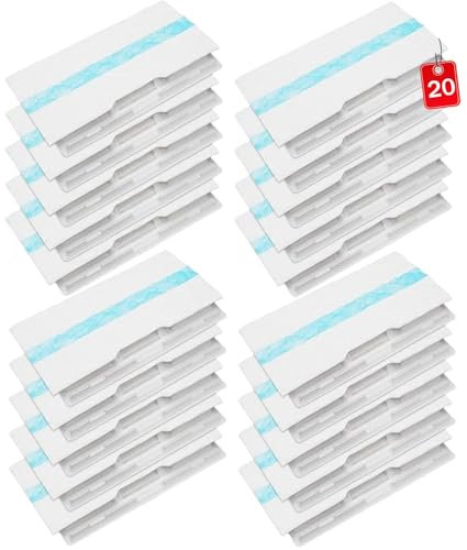 20Pcs Mopping Pads Refills Compatible with Shark VacMop, Mop Pads for Shark Vac mop VM252 VM251 VM200 VM200C VM190 VM252C QM250 VM250 VC205 Hardwood Floor Vacuum, Disposable Cleaning Pads