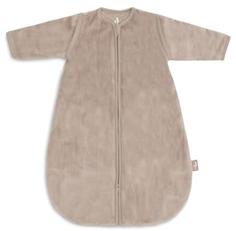Jollein Schlafsack Baby - 60 cm - Milky Coffee - Baumwolle - 2.5 bis 3.5 TOG - Abnehmbare Ärmel - Oeko-TEX Zertifiziert - Baby Schlafsack - Winterschlafsack - Auch für Frühling & Herbst