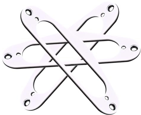 3 Stück Gitarren Tonabnehmerringe aus Metall, Weiß, 70x18,5mm | E-gitarren, Leicht, Kompakt, Einfache Montage, Kratzfreie Installation, Zubehör für Metallgitarren