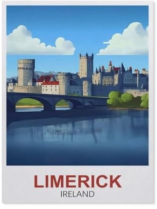 Limerick Ireland，Puzzle 1000 Pieces Paper Puzzle Adult Children's Educational Toy Family Decompression Game（26x38cm）-EZ96