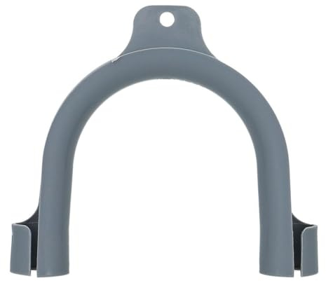 U-Shaped Drain Hose Hook for Washing Machines and Dishwashers, PVC-Bend Hanging Clamp, PP Plastic Grey Accessory
