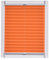 Sunlines Plissee Made in Germany, Tageslicht, Crepes Uni Klemmfix, Silbergraue Schiene, 60 x 150, Stoff, Orange, 60 x 150cm