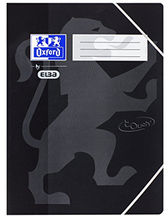 Oxford Eckspanner-Mappe A3, Karton, Soft Touch-Oberfläche, schwarz, 10 Stück