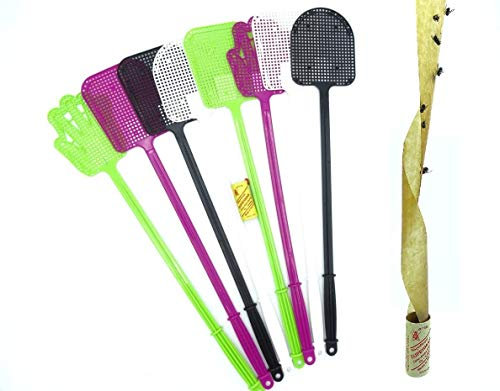 Profi Fliegenklatschen in Verschiedenen Abpackungen von makalu® (8 Fliegenklatschen + 1 gratis Fliegenfalle)