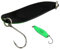 Fishing Tackle Max FTM Spoon Hammer 3,3cm 2,4g - Forellenblinker, Farbe:schwarz/UV grün