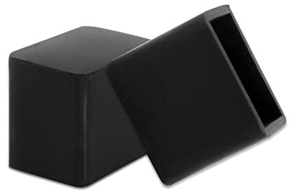 Flyshop 4 Pieces 20 x 30mm Silicone Chair Leg Caps Rectangular, Non-Slip, Protective Caps for Chair Legs, Floor Protectors, Noise Reduction, Durable Chair Socks, Black Furniture Feet Gliders